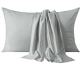 thumbnail image 1 of Flxxie Queen Pillowcases 2 Pack 100% Egyptian Cotton 20x30 Light Gray Envelope Soft, 1 of 7