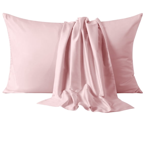 Flxxie Queen Pillowcases 2 Pack 100% Egyptian Cotton 20x30 Pink Envelope Soft