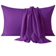 Flxxie Queen Pillowcases 2 Pack 100% Egyptian Cotton 20x30 Purple Envelope Soft