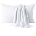 thumbnail image 1 of Flxxie Queen Pillowcases 2 Pack 100% Egyptian Cotton 20x30 White Envelope Soft, 1 of 7