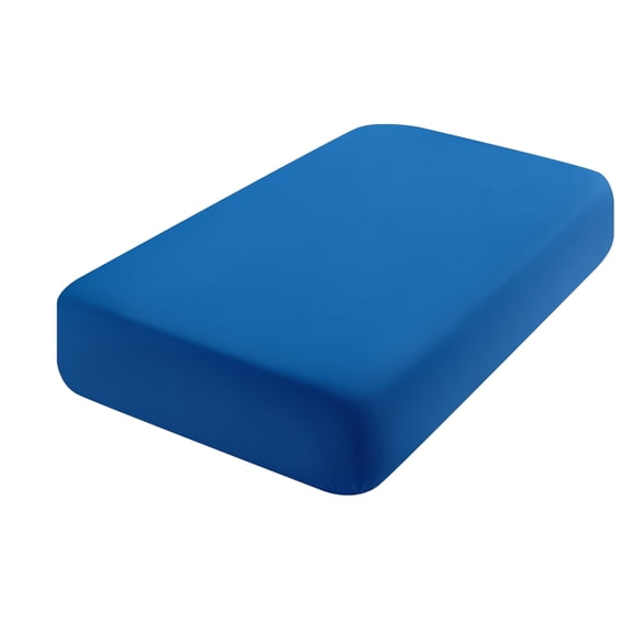 Flxxie Brushed Microfiber Fitted Crib Sheets for Boys and Girls, Super Soft Fitted Elastic Toddler Bed Crib Mattress Sheets, 28 x 52 Inches, Royal Blue