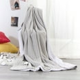 thumbnail image 1 of Flxxie Cotton Cable Knitted Twin Blanket, Sherpa Fleece Twin Blanket Dual Sided (Silver Gray, 60" x 80"), 1 of 5