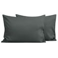 thumbnail image 1 of Flxxie 2 Pack Brushed Microfiber Toddler Pillowcases with Envelope Closure, Super Soft and Cozy Travel Pillow Covers, 14" x 20", Fits Pillows Sized 12"x16" 13"x18" 14"x19", Dark Grey, 1 of 5