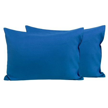 Flxxie 2 Pack Brushed Microfiber Toddler Pillowcases with Zipper Closure, Super Soft and Cozy Travel Pillow Covers, 13" x 18", Fits Pillows Sized 12"x16" 13"x18" 14"x19", Royal Blue