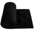 thumbnail image 1 of Flxxie Microfiber Ultra Soft Toddler Comforter, Warm Kids Crib Quilted Blanket, Black, 39"x47", 1 of 6