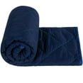 thumbnail image 1 of Flxxie Microfiber Ultra Soft Toddler Comforter, Warm Kids Crib Quilted Blanket, Navy Blue, 43"x60", 1 of 5