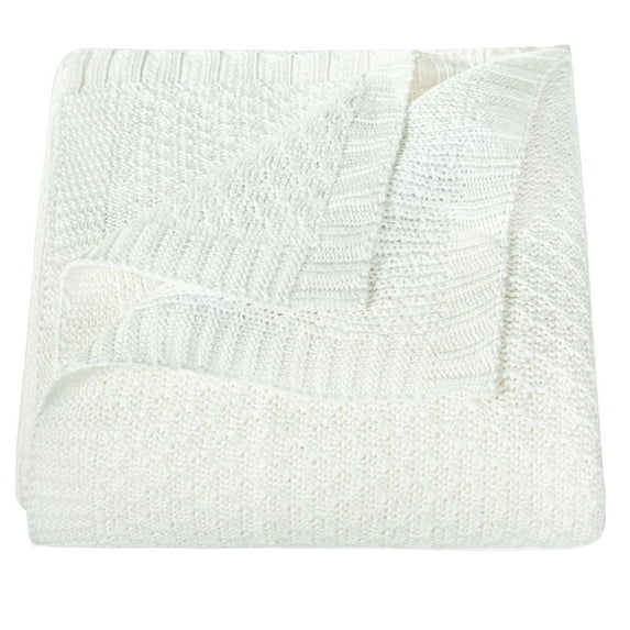 Flxxie Natural Bamboo Fiber Blanket, Breathable Hygroscopic Blanket for Hot Sleepers, White, 51"x67"