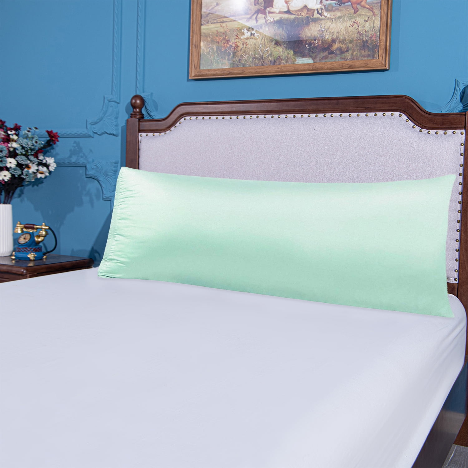 Flxxie Satin Body Pillowcase, Silky Cooling Body Pillow Cover with