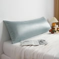 thumbnail image 1 of Flxxie Satin Silky Slip Cooling Body Pillowcase, Body Pillow Cover with Hidden Zipper, 20x54 Inches, Silver Gray, 1 of 5