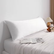 Flxxie Soft Cooling Body Pillowcase Cover Satin Silky Hidden Zipper 20x54 White