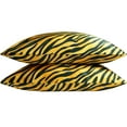 thumbnail image 1 of Flxxie Satin King Pillowcases Set of 2, 20x 36 inch, Yellow Zebra, 1 of 5