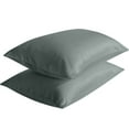 thumbnail image 1 of Flxxie Satin Pillowcases with Zipper Silky Soft Sateen Pillow Cases Covers Set of 2 (Queen, Dark Gray), 1 of 5