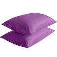 thumbnail image 1 of Flxxie Satin Pillowcases with Zipper Silky Soft Sateen Pillow Cases Covers Set of 2 (Queen, Purple), 1 of 5