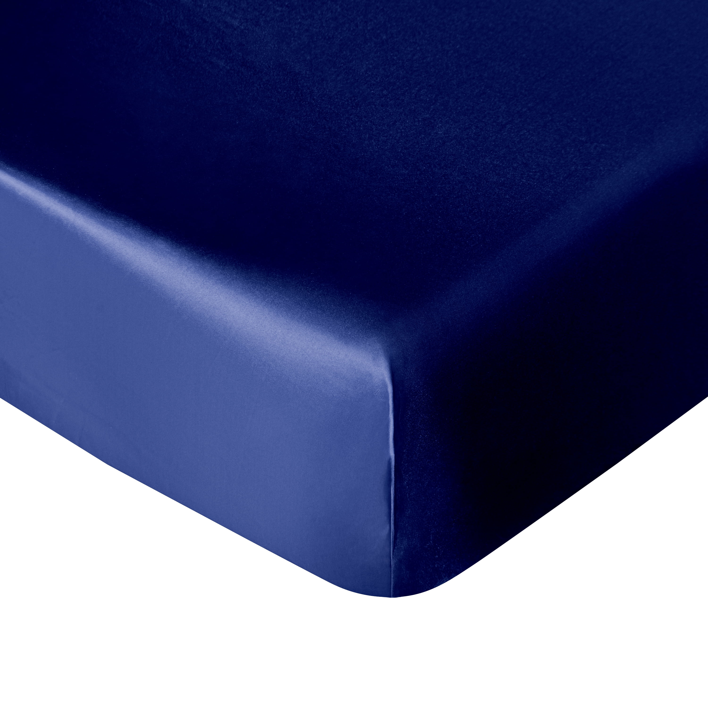 Flxxie Deep Pocket Satin Fitted Crib Sheet, 28x52 Inches, Navy Blue ...