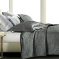 thumbnail image 1 of Flxxie Silk Satin Quilt Set, Geometric Pattern Bedspread Luxury Quilted Coverlet Set for All Seasons, Dark Gray, Twin, 68"x92, 2-Pieces (1 Quilt, 1 Pillow Sham), 1 of 6