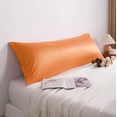 thumbnail image 1 of Flxxie Soft Cooling Body Pillowcase Cover Satin Silky Hidden Zipper 20x54 Orange, 1 of 5
