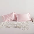 thumbnail image 1 of Flxxie Silky Satin Pillowcase Set of 2 Envelope Closure, Standard, 20" x 26", Light Pink, 1 of 6