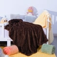 thumbnail image 1 of Flxxie Ultra Soft Fluffy Flannel Fuzzy Toddler Blanket, Baby Plush Blanket Unisex, 30" x 40", Brown, 1 of 6