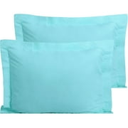 Flxxie Ultra Soft Microfiber Pillow Shams Set of 2, King 20" x 36", Light Blue