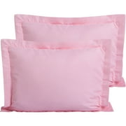 Flxxie Ultra Soft Microfiber Pillow Shams Set of 2, King 20" x 36", Pink