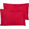 thumbnail image 1 of Flxxie Ultra Soft Microfiber Pillow Shams Set of 2, King 20" x 36", Red, 1 of 6