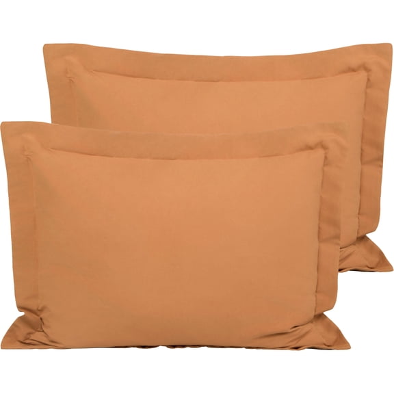 Flxxie Ultra Soft Microfiber Pillow Shams Set of 2, Queen 20" x 30", Tan