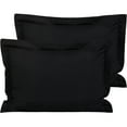 thumbnail image 1 of Flxxie Ultra Soft Microfiber Pillow Shams Set of 2, Standard 20" x 26", Black, 1 of 6