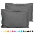 thumbnail image 1 of Flxxie Ultra Soft Microfiber Pillow Shams Set of 2, Standard 20" x 26", Dark Gray, 1 of 6