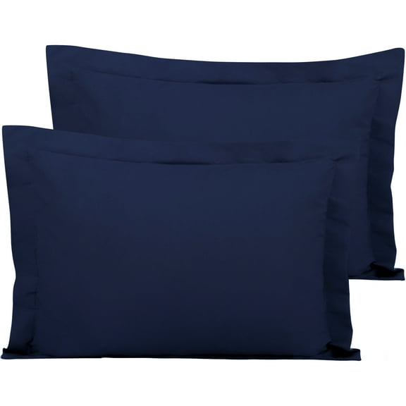 Flxxie Ultra Soft Microfiber Pillow Shams Set of 2, Standard 20" x 26", Navy Blue