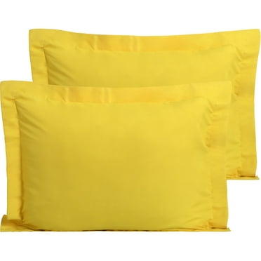 Flxxie Ultra Soft Microfiber Pillow Shams Set of 2, Standard 20" x 26", Yellow