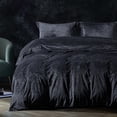 thumbnail image 1 of Flxxie Ultra Soft Velvet 3 Pieces Duvet Cover Set with Pillow Shams, Twin, Charcoal Gray, 1 of 5