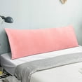 thumbnail image 1 of Flxxie Velvet Soft and Cozy Body Pillowcase, Luxury Fuzzy Long Body Pillow Cover with Zipper for All Seasons, 20"x54", Light Pink, 1 of 5