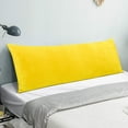 thumbnail image 1 of Flxxie Velvet Soft and Cozy Body Pillowcase, Luxury Fuzzy Long Body Pillow Cover with Zipper for All Seasons, 20"x54", Yellow, 1 of 5