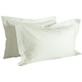 thumbnail image 1 of Flxxie Washed Cotton Pillow Sham Set of 2 Soft Handfeeling and Vintage Teature, Standard, White, 1 of 5