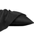thumbnail image 1 of Flxxie Zipper Satin Pillowcase Set of 2, 20" x 30", Black, 1 of 5