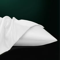 Flxxie Zipper Satin Pillowcase Set of 2, 20" x 36", White