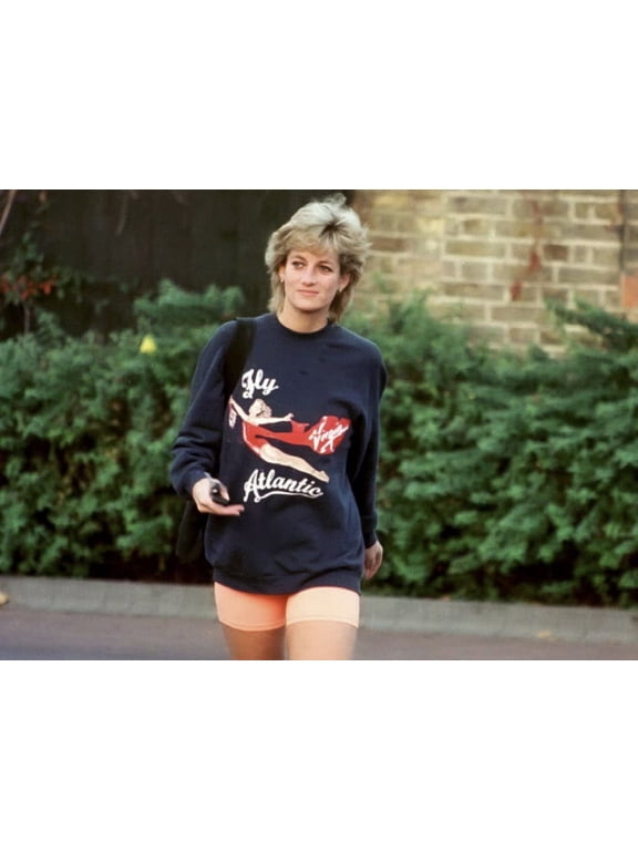 Fly Atlantic Princess Diana Sweatshirt, Vintage Princess Diana Shirt, Retro 80s Clothing,Navy color,size L