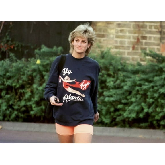 Fly Atlantic Princess Diana Sweatshirt, Vintage Princess Diana Shirt, Retro 80s Clothing,Navy color,size M