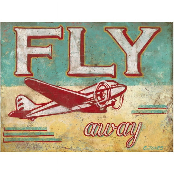 Fly Away Metal Sign