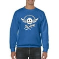 thumbnail image 1 of Fly Away - Retro Winged Emoji Graphic Men's Sweatshirt, 1 of 4