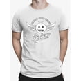 thumbnail image 1 of Fly Away - Retro Winged Emoji Graphic Men's T-shirt, 1 of 4
