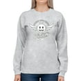 thumbnail image 1 of Fly Away - Retro Winged Emoji Graphic Women's Sweatshirt, 1 of 4