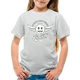 thumbnail image 1 of Fly Away - Retro Winged Emoji Graphic Youth's T-shirt, 1 of 4