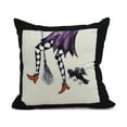 thumbnail image 1 of Fly Away Witch 18 Inch Cream Halloween Print Decorative Throw Pillow, 1 of 2
