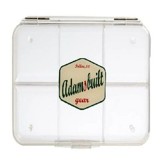Fly Box, Ultra Clear 6 Compartments, Large Adamsbuilt