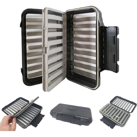 Fly Boxes for Fly Fishing | Large Fly Box Waterproof | Split Foam with Insert | Fly Fishing Box with 910 Fly Capacity | Durable Fly Case