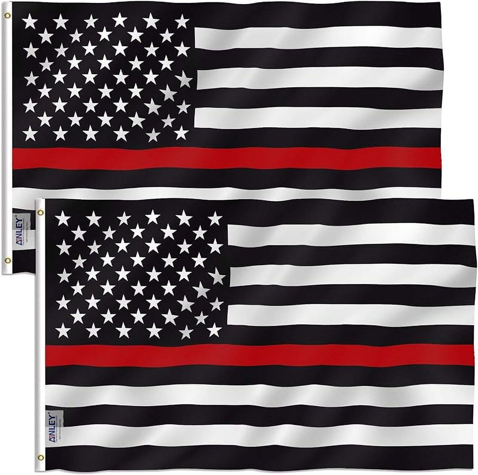 Patriotic 3x5 Foot Red Line American Polyester Flag