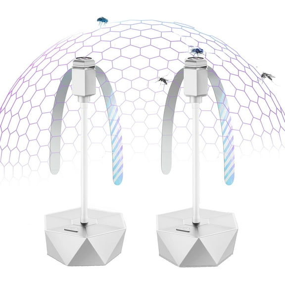 Fly Bug Fans for Food Tables, Fly Control Spinner Table Top Keep Flies Away from Patio Picnic Party Restaurant Kitchen Camping and BBQ