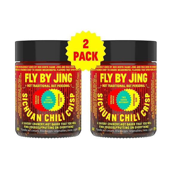 Fly By Jing Sichuan Chili Crisp Gourmet Hot Sauce, 6oz 2 pack
