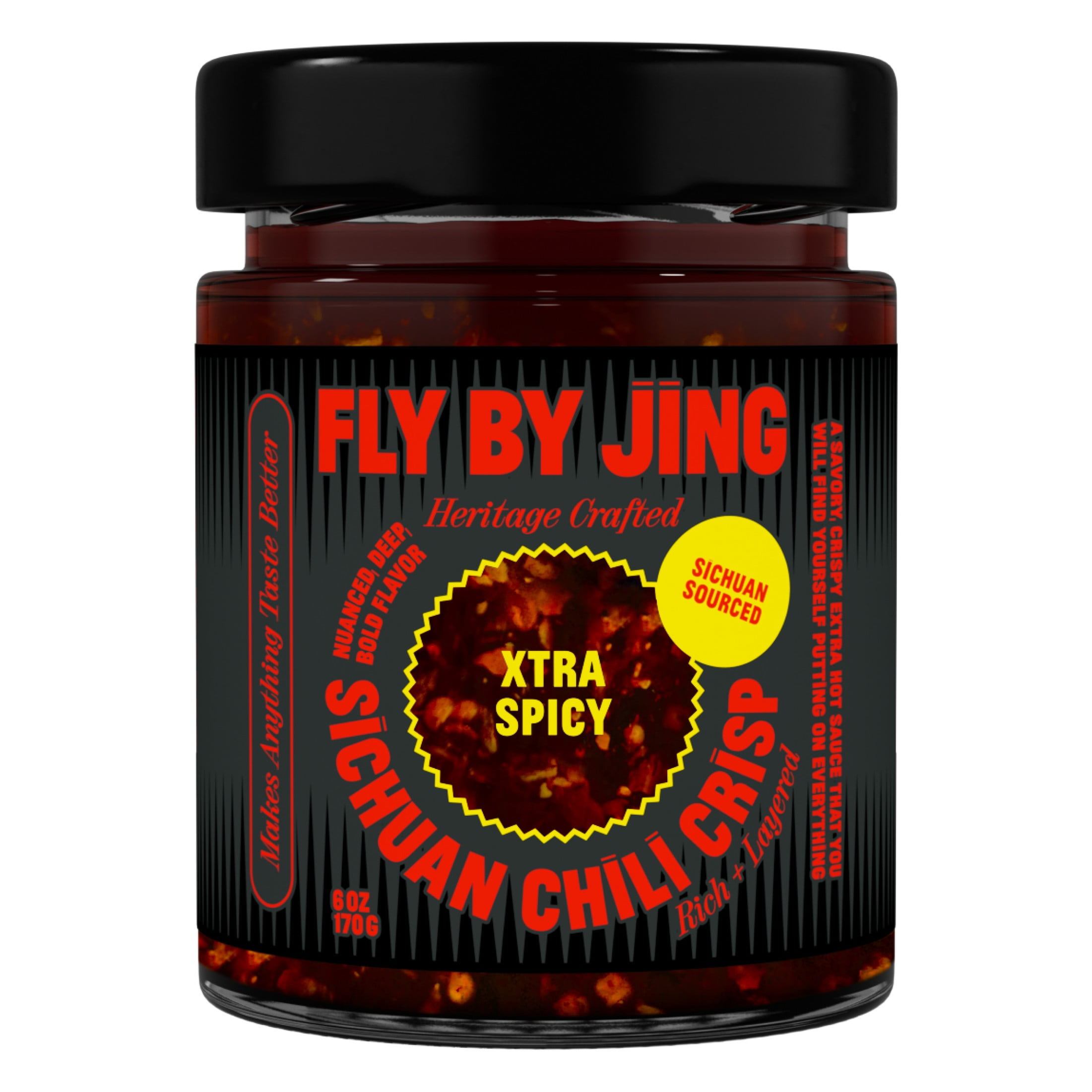Fly By Jing Xtra Spicy Sichuan Chili Crisp 6oz Vegan Hot Sauce
